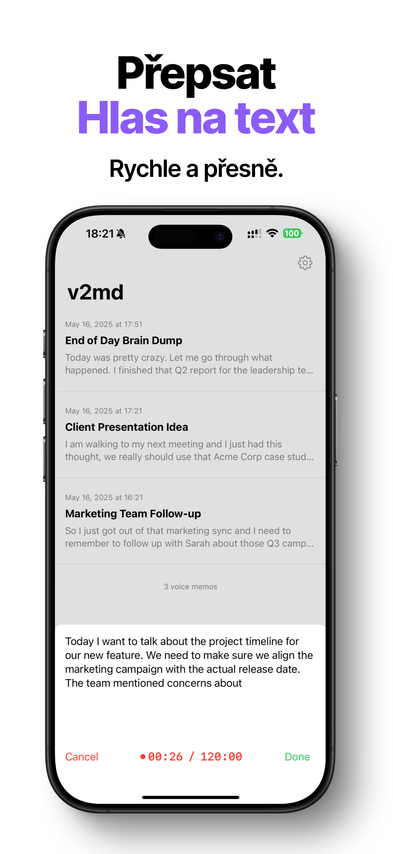 v2md iPhone screenshot 1