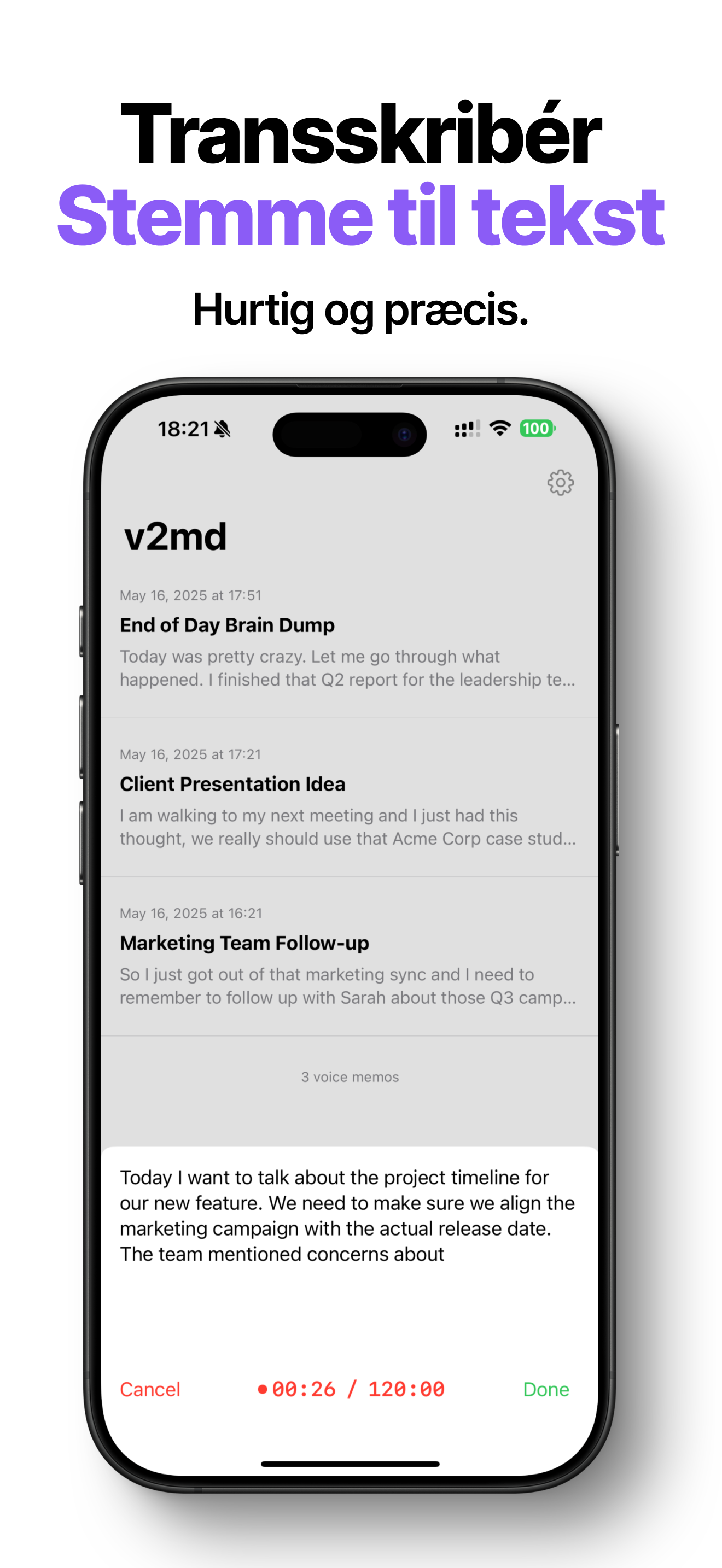 v2md iPhone screenshot 1