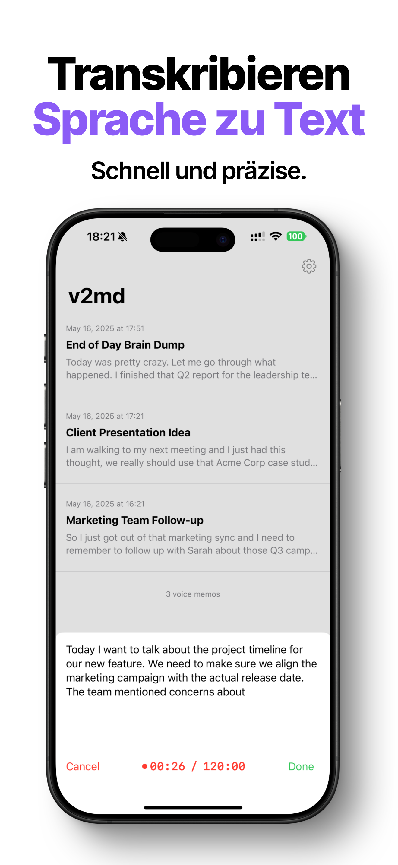 v2md iPhone screenshot 1