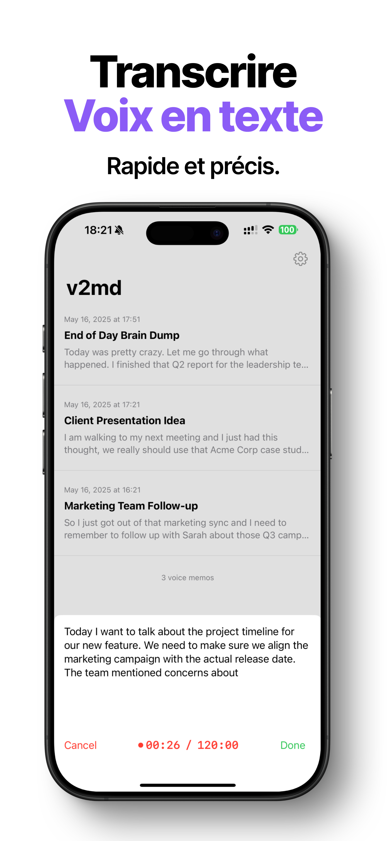 v2md iPhone screenshot 1