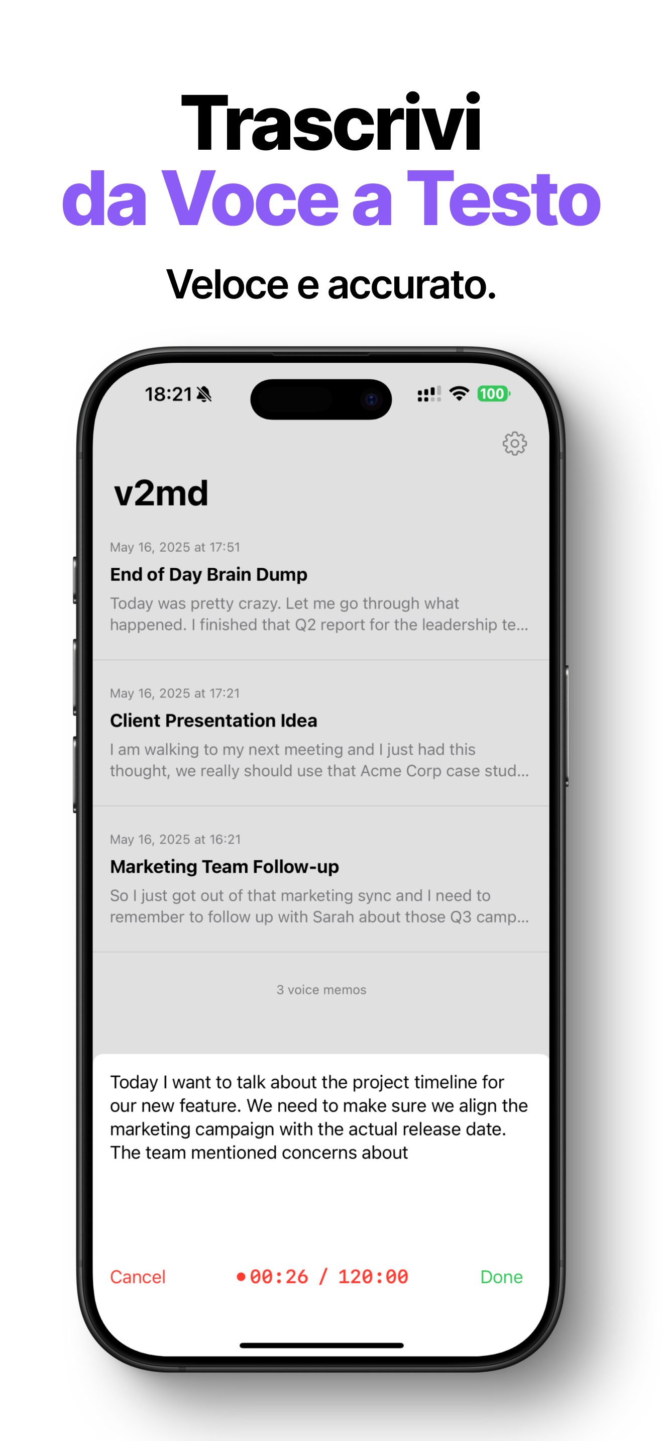 v2md iPhone screenshot 1