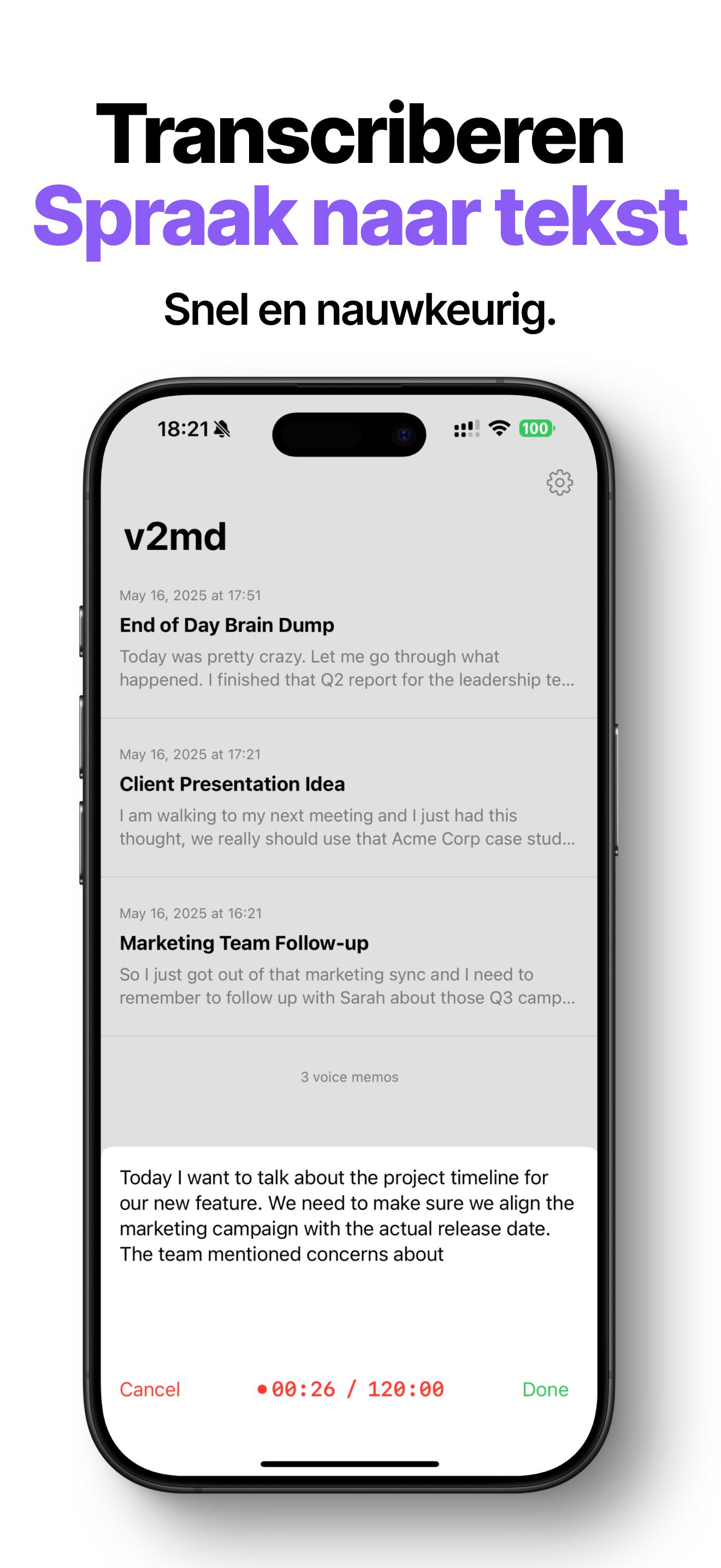 v2md iPhone screenshot 1