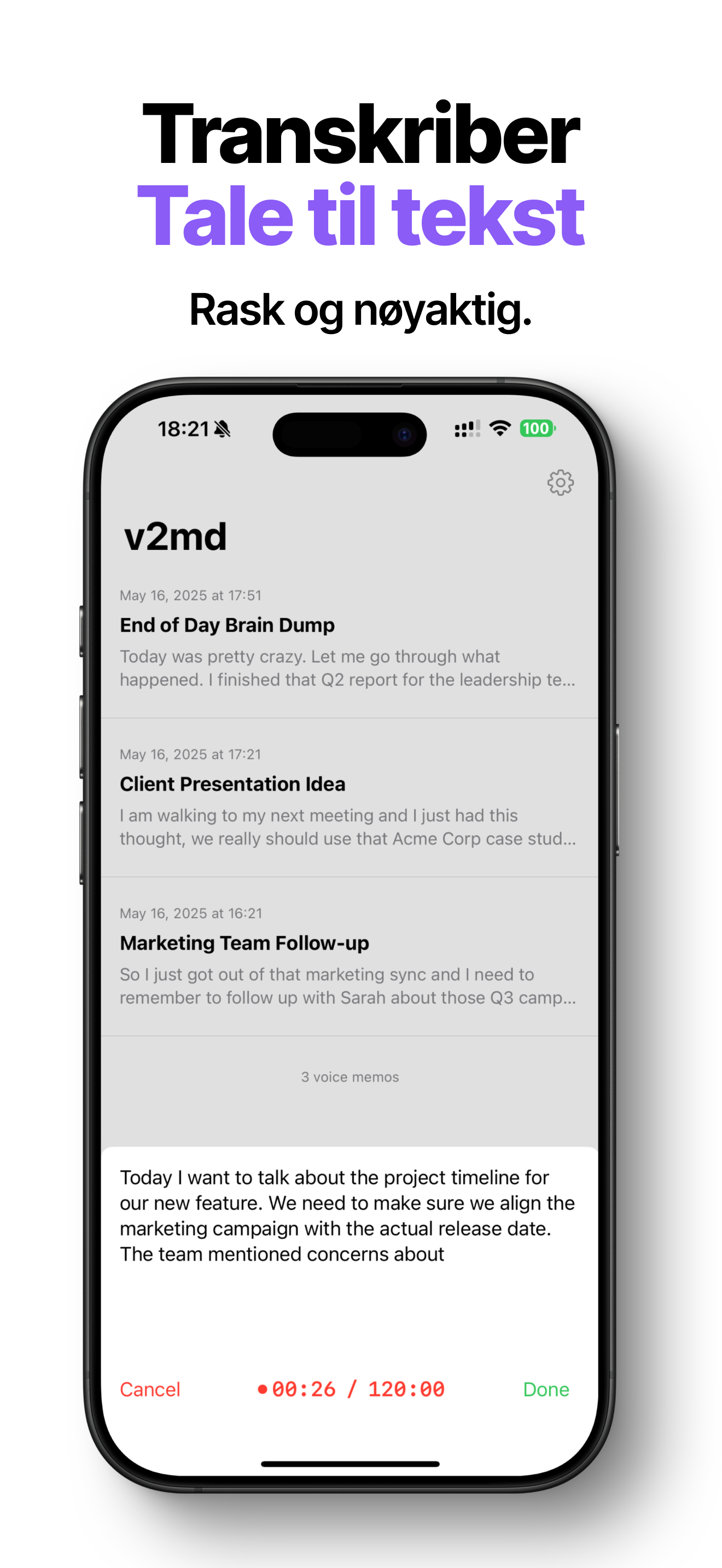 v2md iPhone screenshot 1