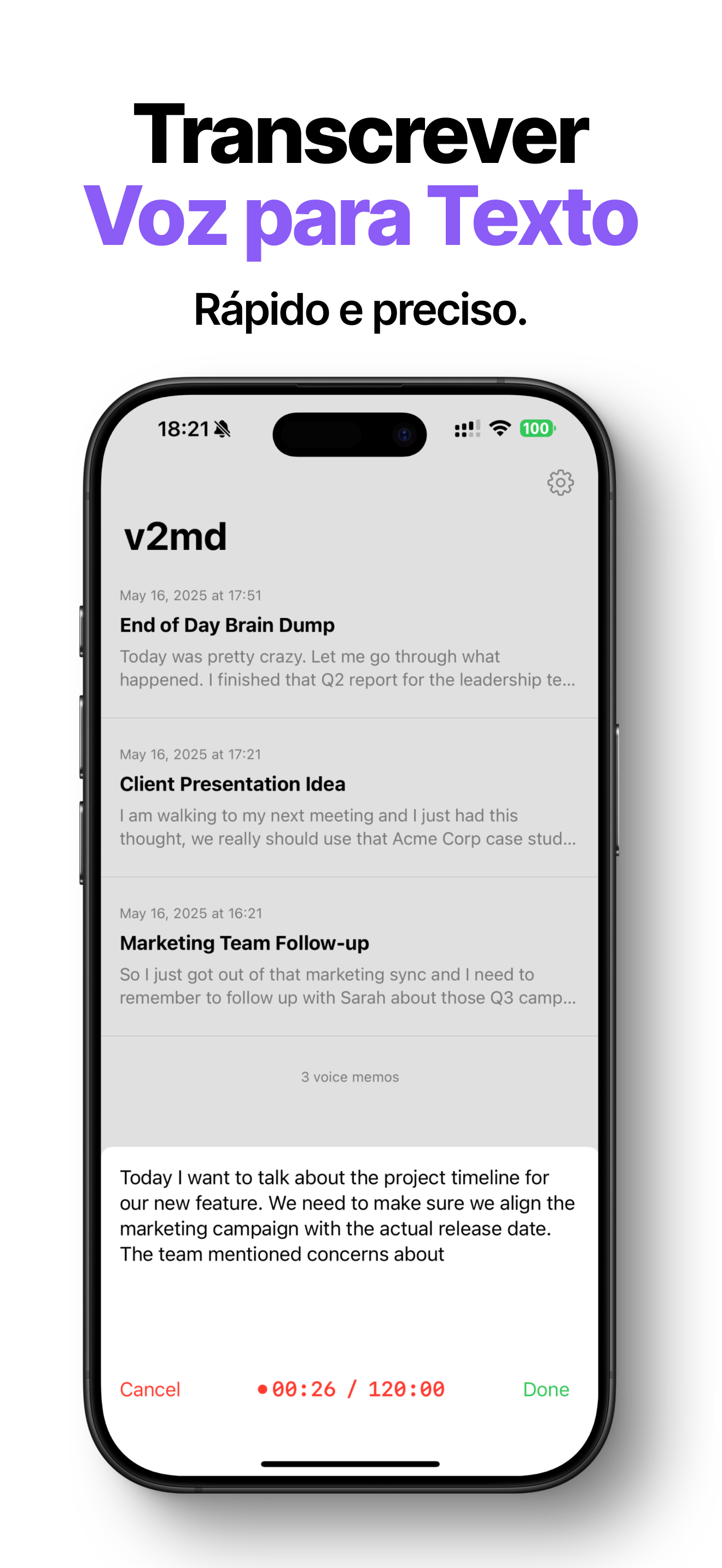 v2md iPhone screenshot 1
