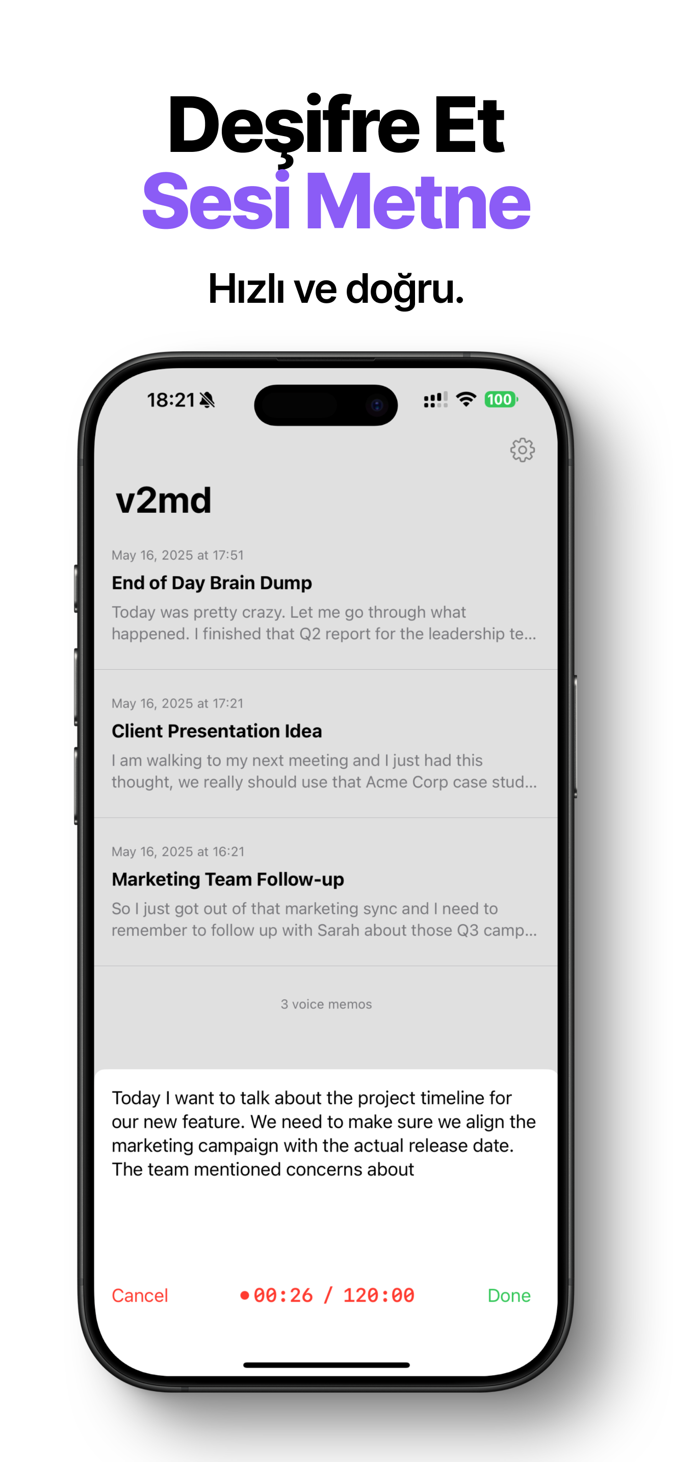 v2md iPhone screenshot 1
